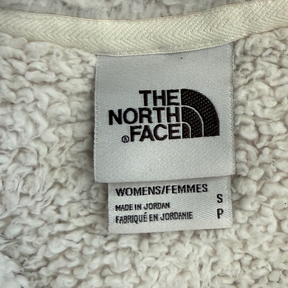 The North Face Womens Campshire Sherpa Fleece Quarter Zip Hoodie White Small P - Picture 3 of 9